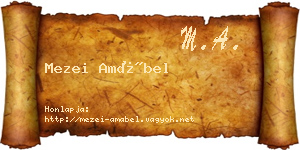 Mezei Amábel névjegykártya