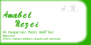amabel mezei business card